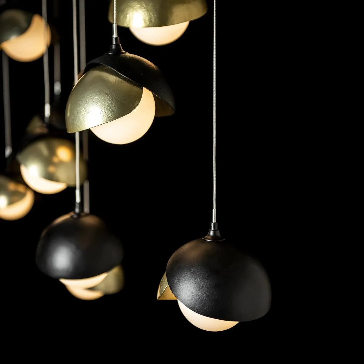 Brooklyn 45 in. 10 Lights Standard Pendant Light Dark Smoke finish