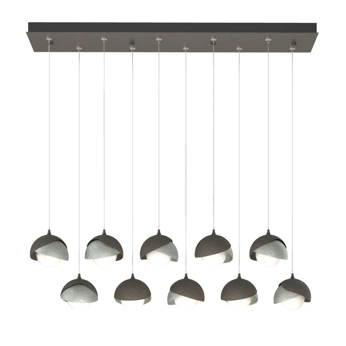 Brooklyn 45 in. 10 Lights Standard Pendant Light Dark Smoke finish