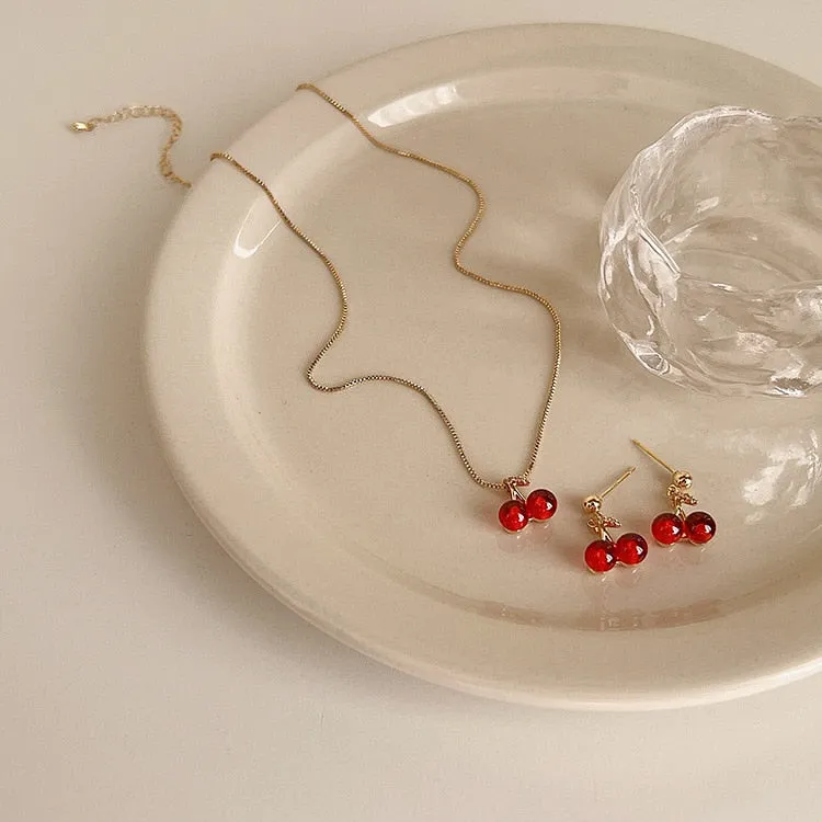 Cherry Bun Earrings/Necklaces