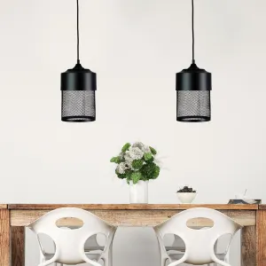 Chester 18 Single Mesh Pendant Black
