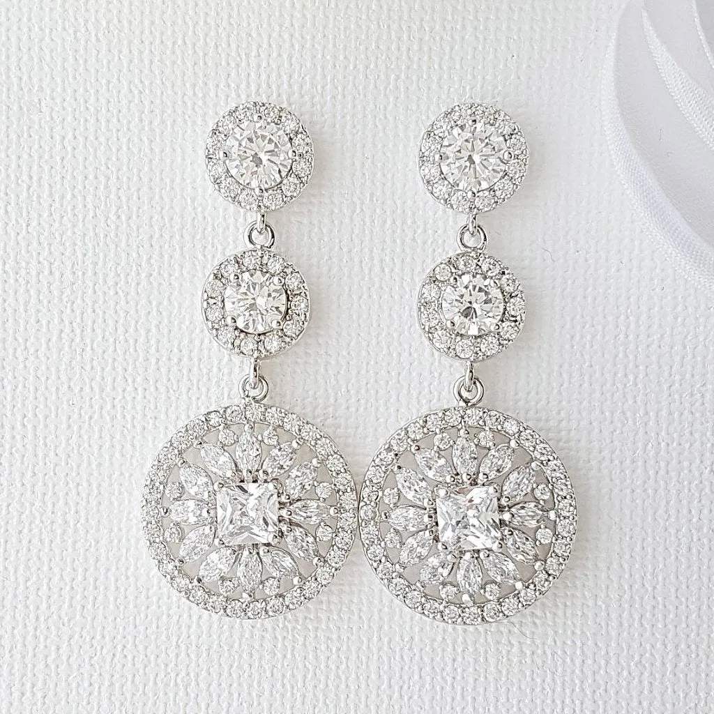 Circle Drop Earrings-Adonia