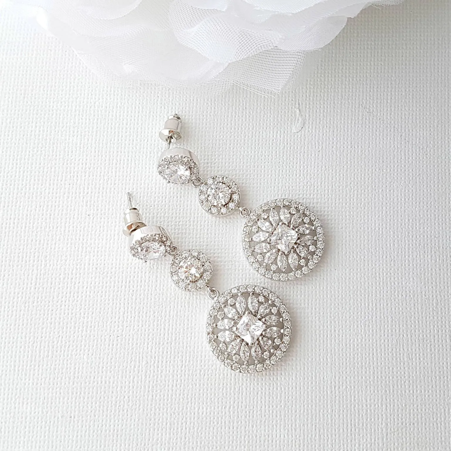 Circle Drop Earrings-Adonia