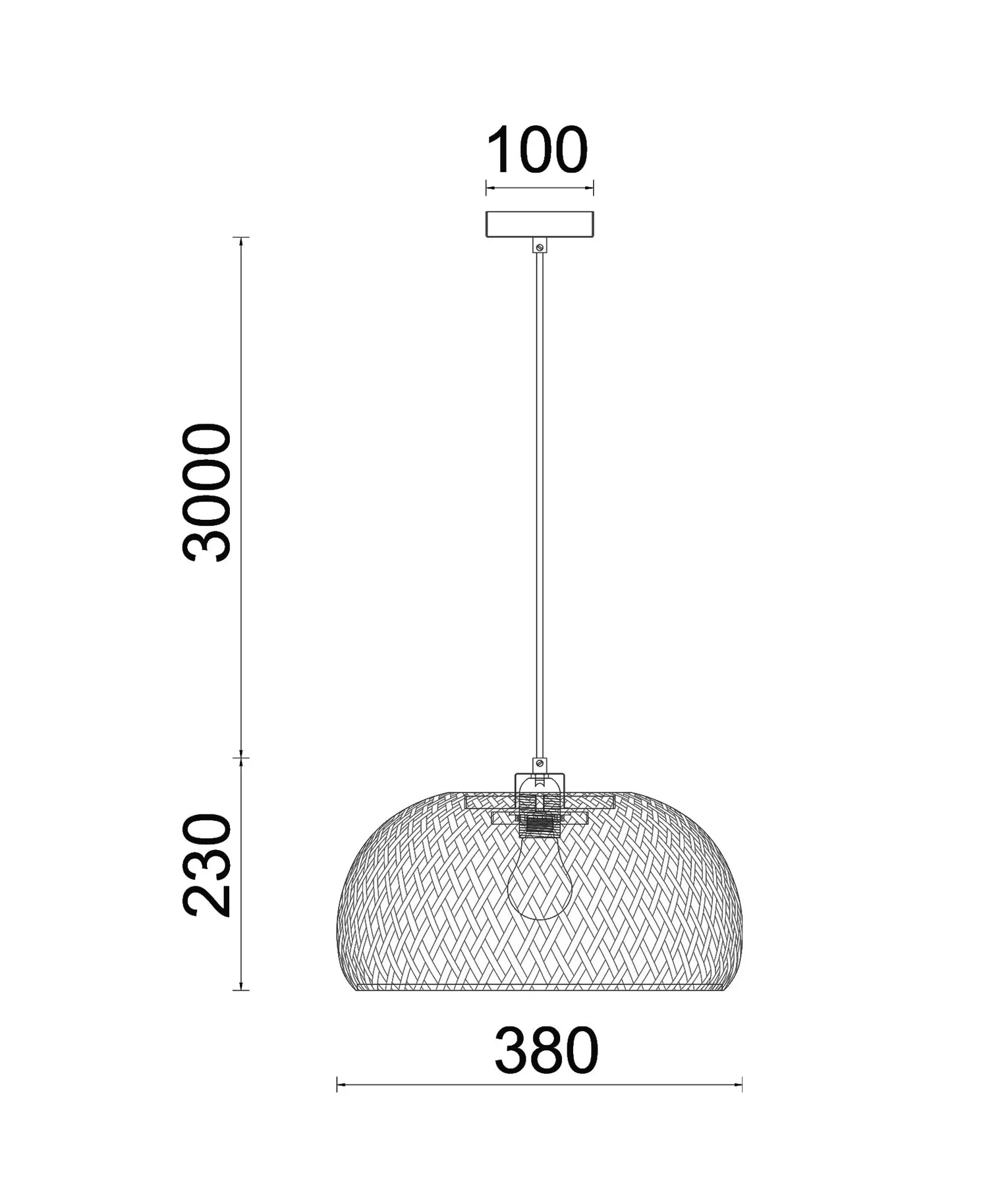 CLA CANASTA Natural Bamboo Finish Pendant Lights