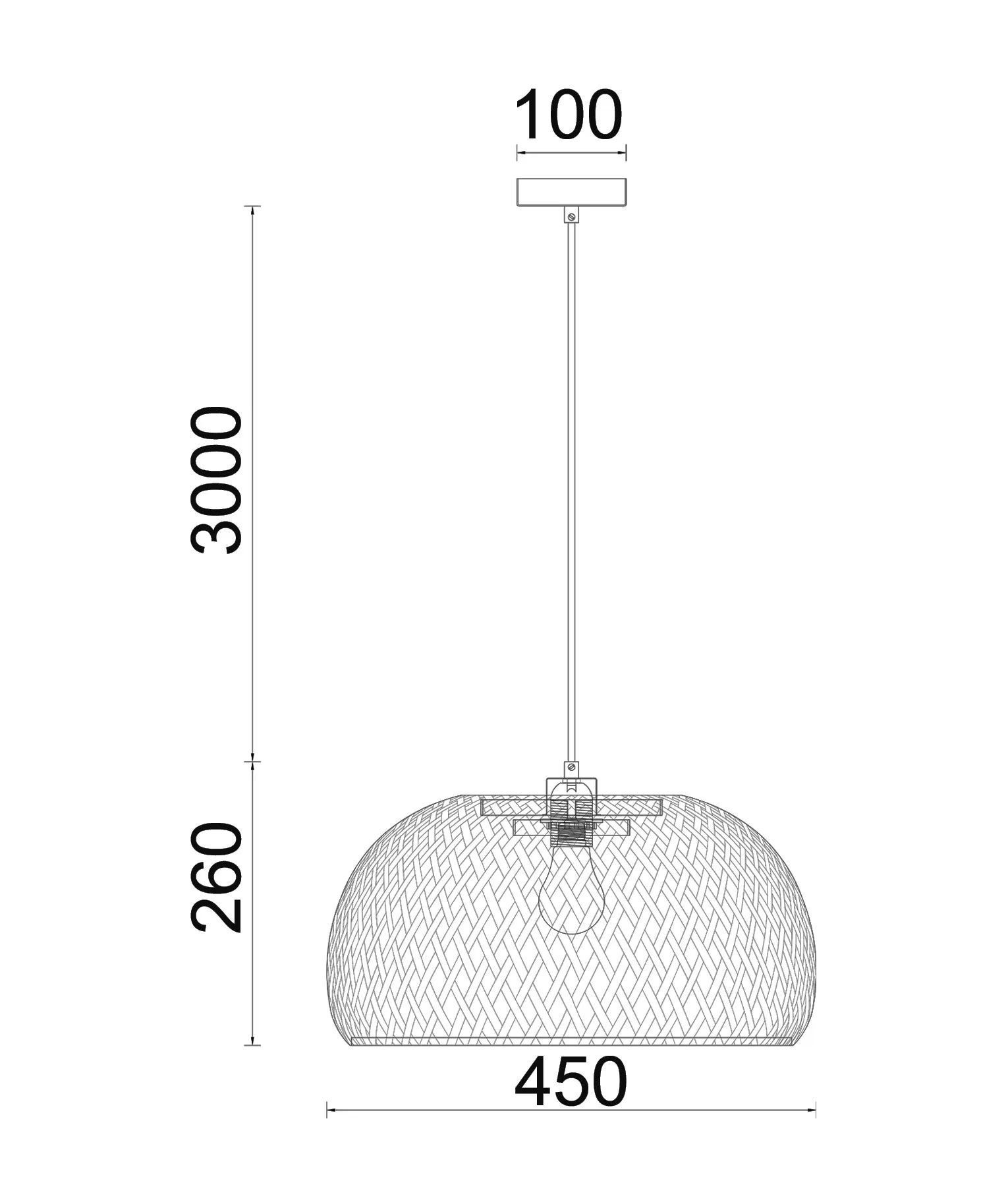 CLA CANASTA Natural Bamboo Finish Pendant Lights