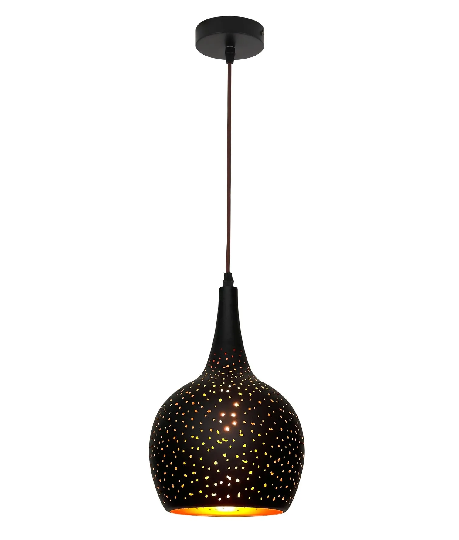 CLA CELESTE Bohemian Rustic Embossed Bell Shape Pendant Light