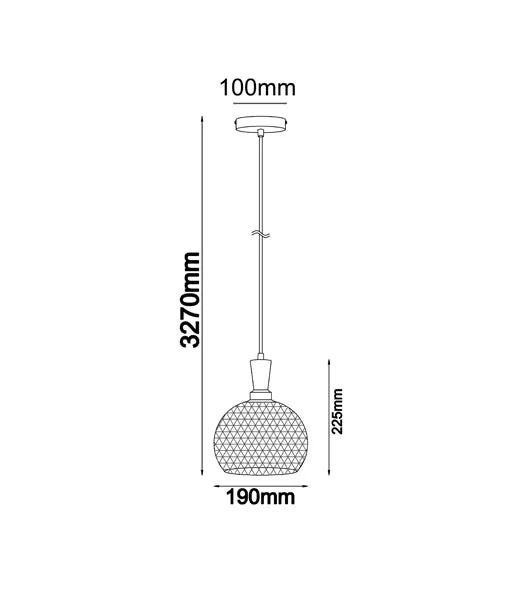 CLA Cheveux Black Iron Mesh Pendant lights