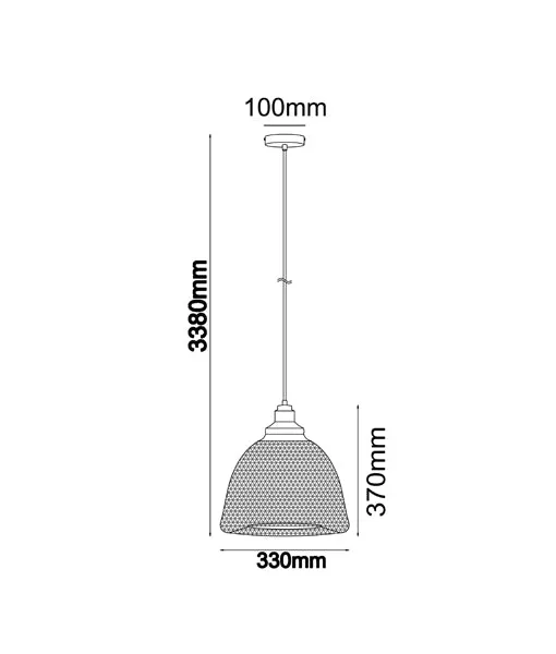 CLA Cheveux Black Iron Mesh Pendant lights