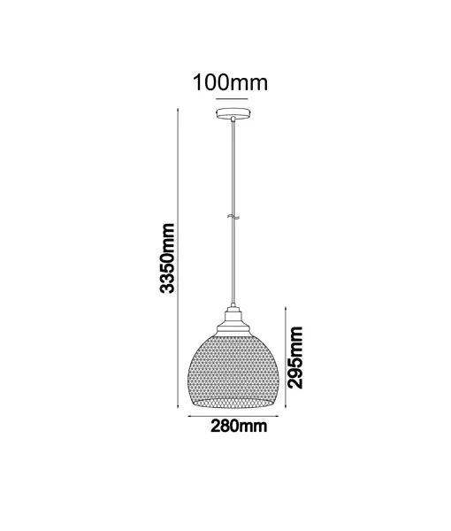CLA Cheveux Black Iron Mesh Pendant lights
