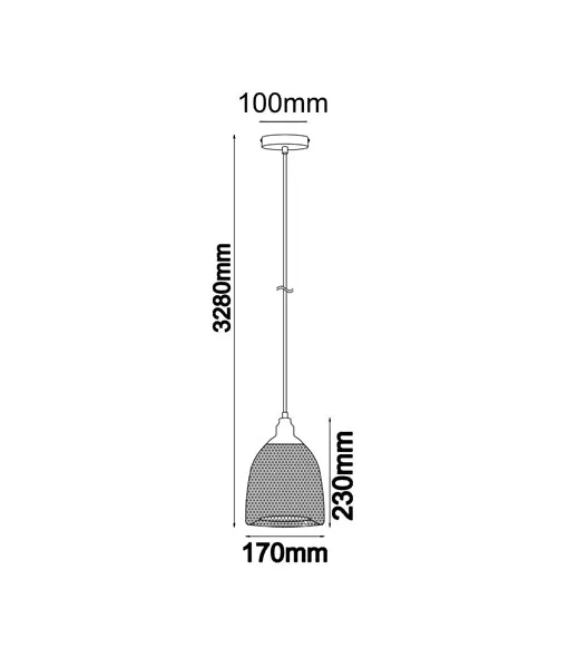 CLA Cheveux Black Iron Mesh Pendant lights