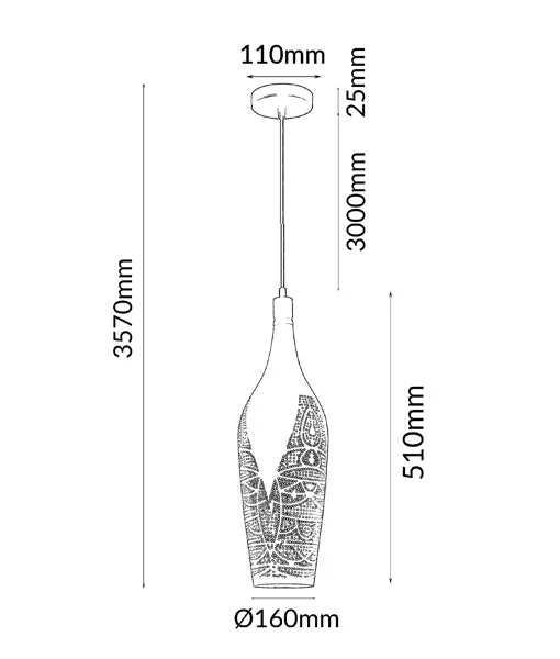 CLA MARRAKESH Bohemian Interior Bottle Shape Pendant Lights