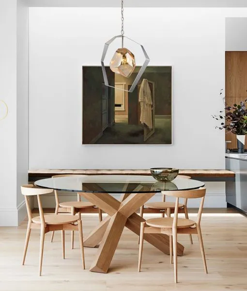CLA METEORA Stainless Steel with Silvered Glass Pendant light