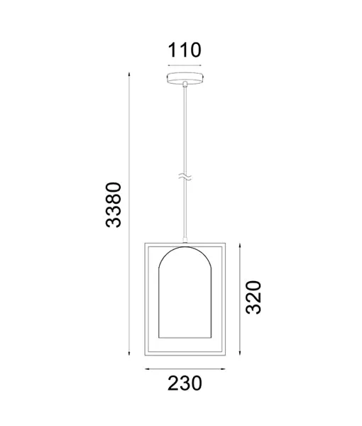 CLA Swing Oblong Wood Frame Pendant light