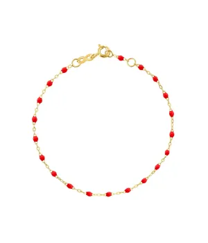 Classic 17cm Bracelet in 18K Yellow Gold & Poppy