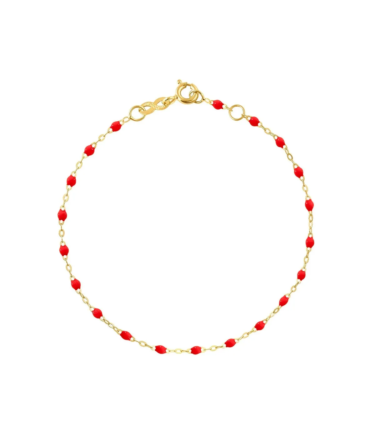 Classic 17cm Bracelet in 18K Yellow Gold & Poppy
