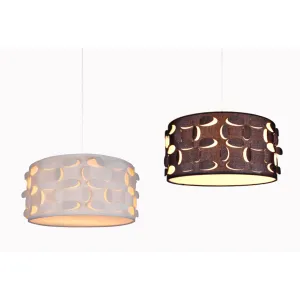 Clearance - V&M Buko 2 Light Fabric Drum Pendant
