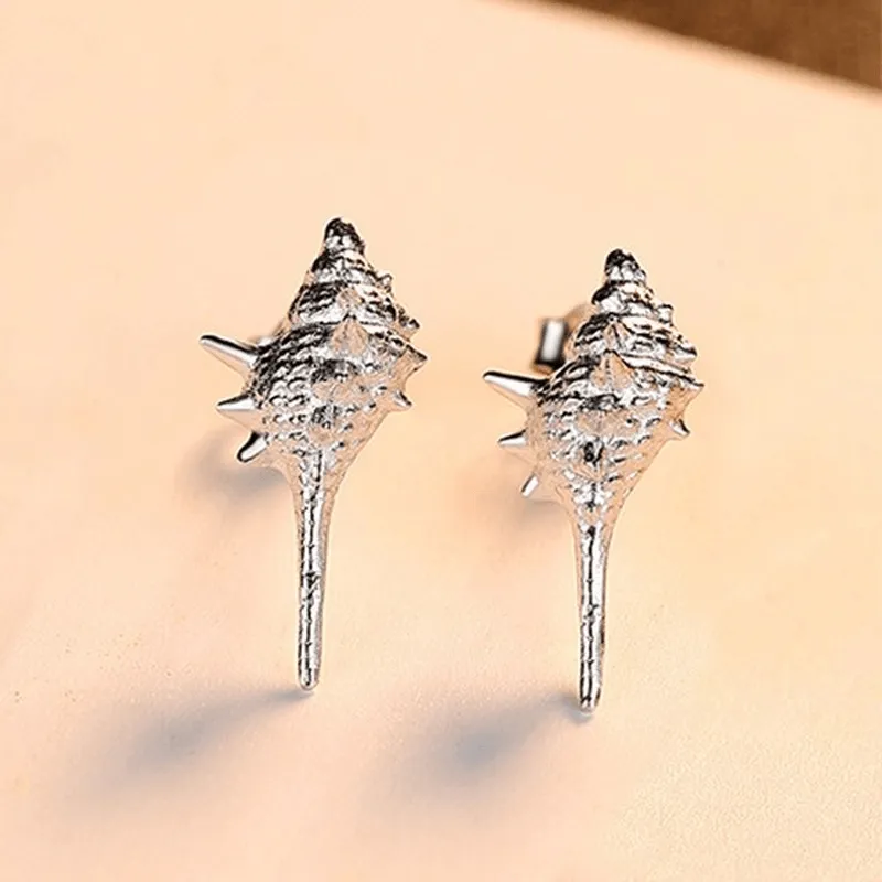 Conch Silver Earrings