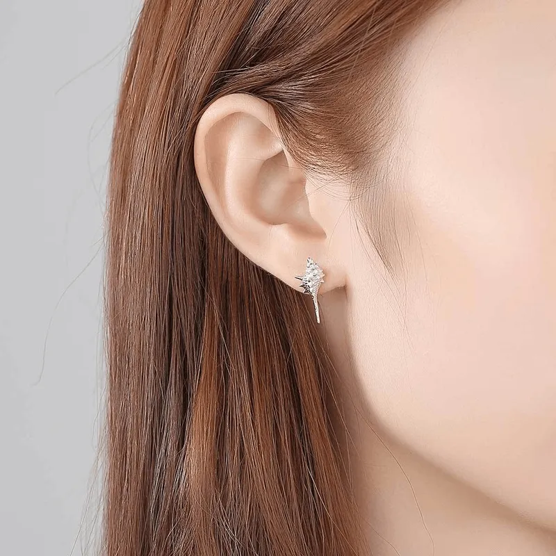 Conch Silver Earrings