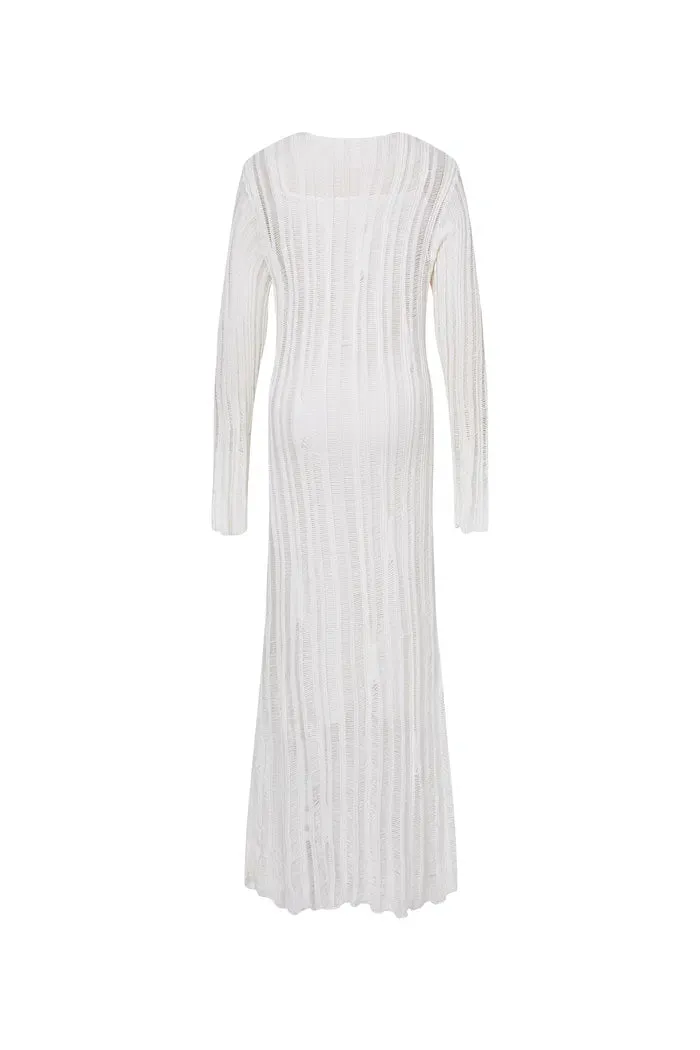 Convallaria Handcrafted Crochet Dress in Cotton Viscose Knit