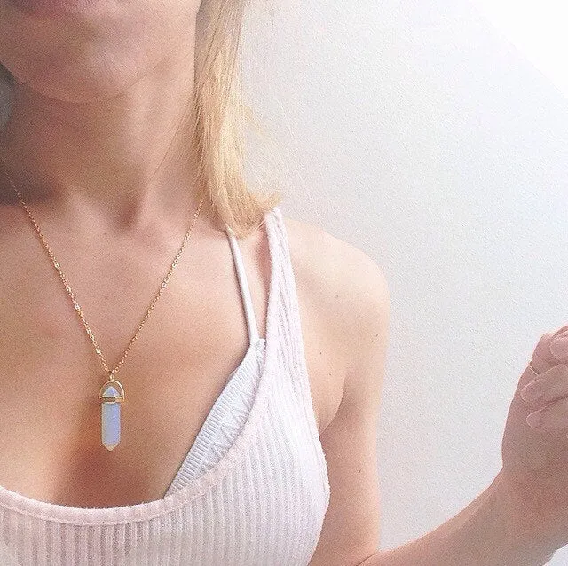 Crystal 16'' Chain. Crystals Necklace