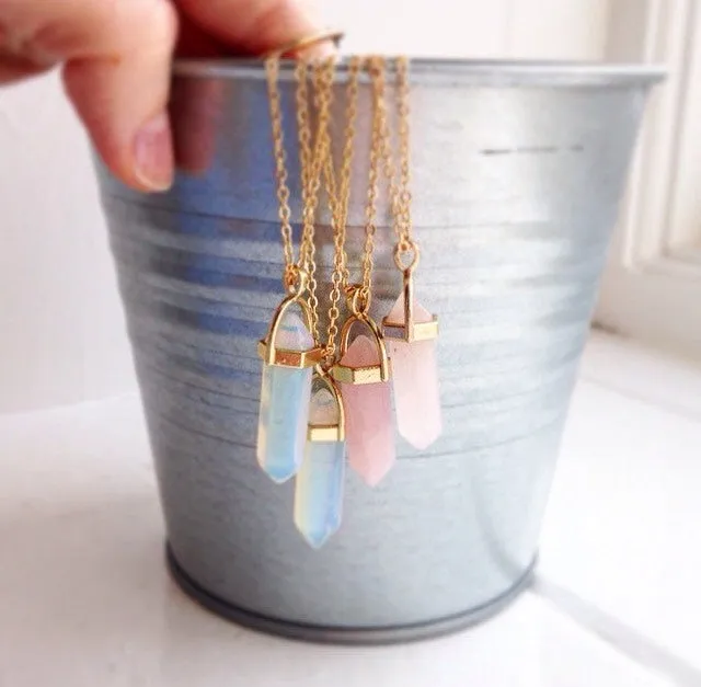 Crystal 16'' Chain. Crystals Necklace