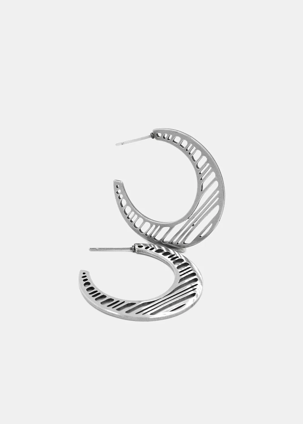 Cut-Out Design Open Hoop Earrings