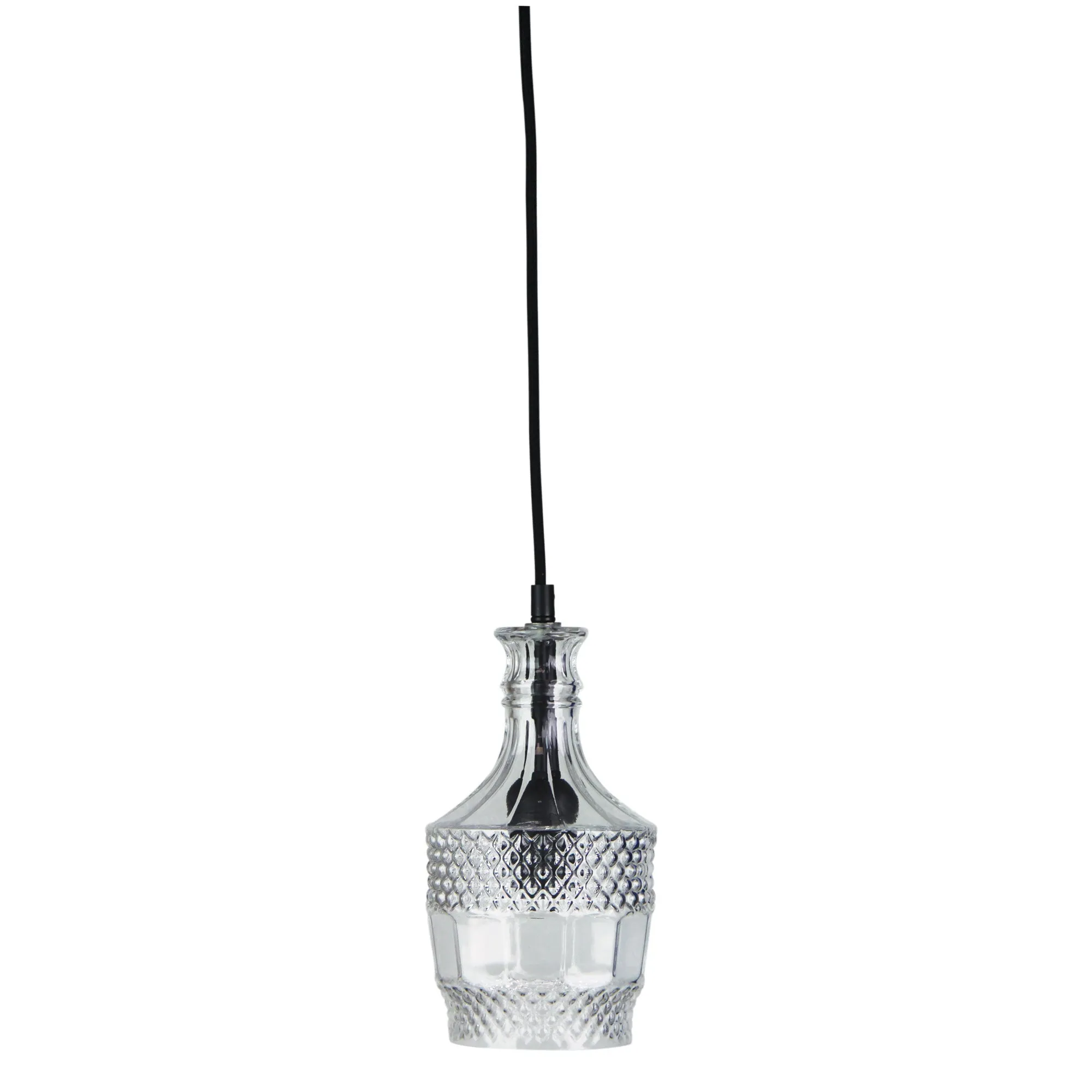 Decant 3 Single Pendant Clear Glass