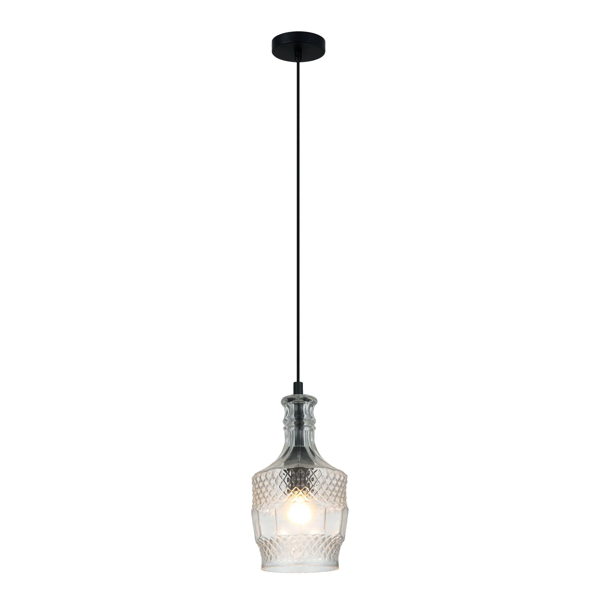 Decant 3 Single Pendant Clear Glass