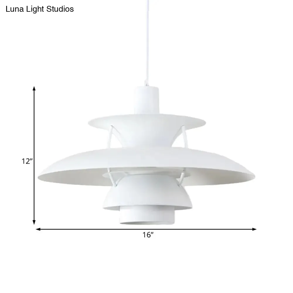 Designer Tiered Pendant Light with Metal Shade - Stylish Ceiling Hanging Light