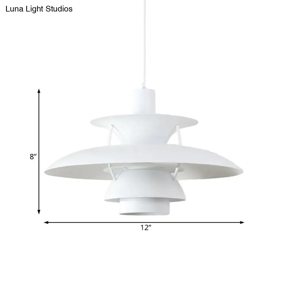 Designer Tiered Pendant Light with Metal Shade - Stylish Ceiling Hanging Light