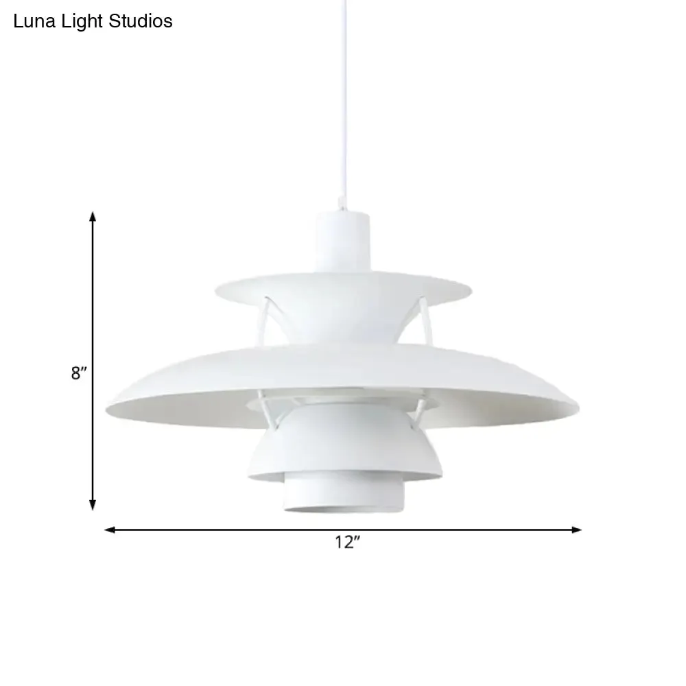 Designer Tiered Pendant Light with Metal Shade - Stylish Ceiling Hanging Light
