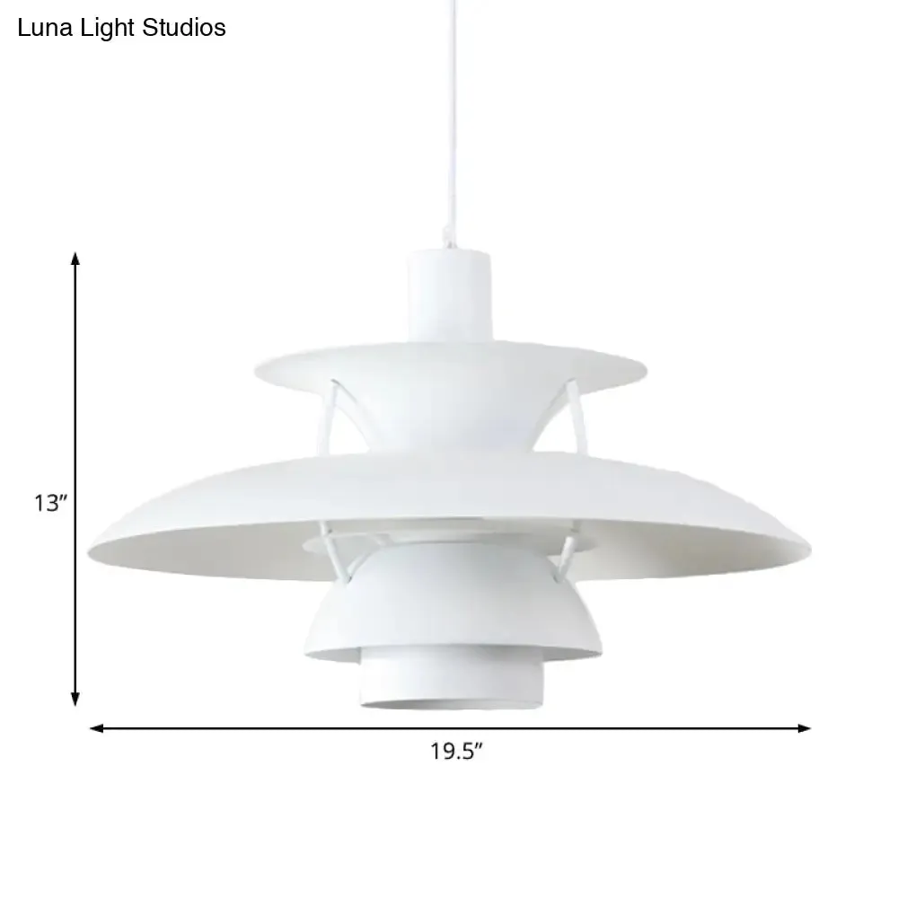 Designer Tiered Pendant Light with Metal Shade - Stylish Ceiling Hanging Light