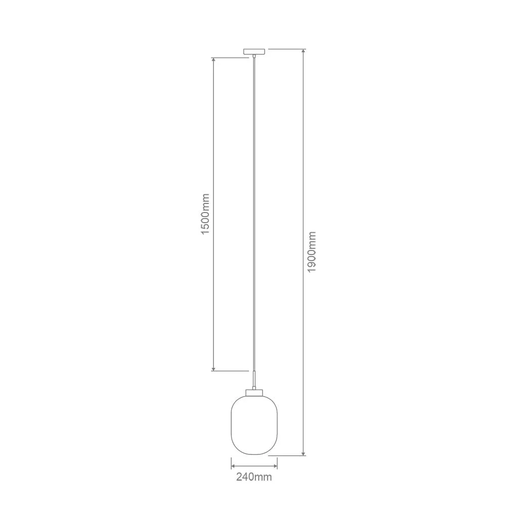 Domus FLAUNT GLASS PENDANT 240V E27