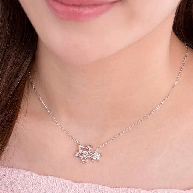 Double Stars Elegant Necklace.