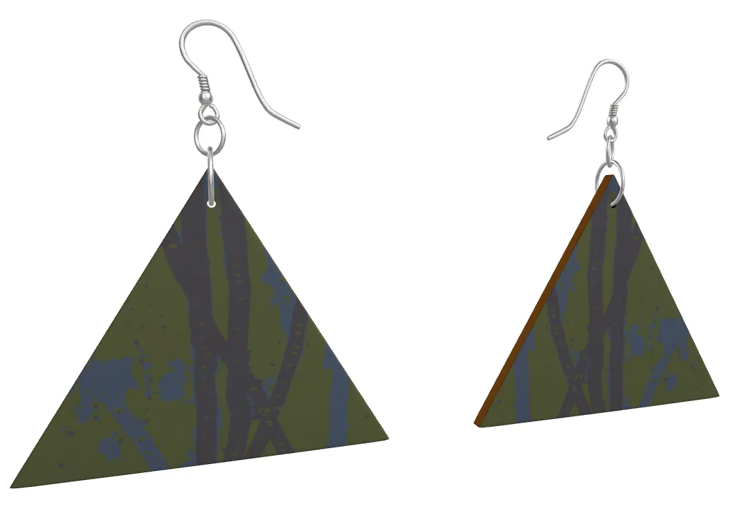 EFFORTLESS Geometric Wooden Drop Earrings