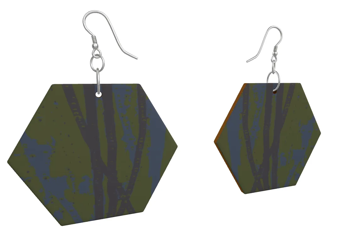 EFFORTLESS Geometric Wooden Drop Earrings