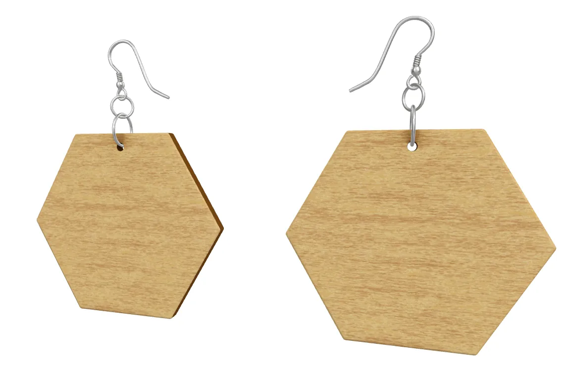 EFFORTLESS Geometric Wooden Drop Earrings