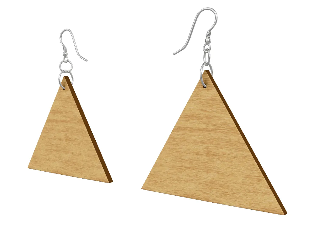 EFFORTLESS Geometric Wooden Drop Earrings