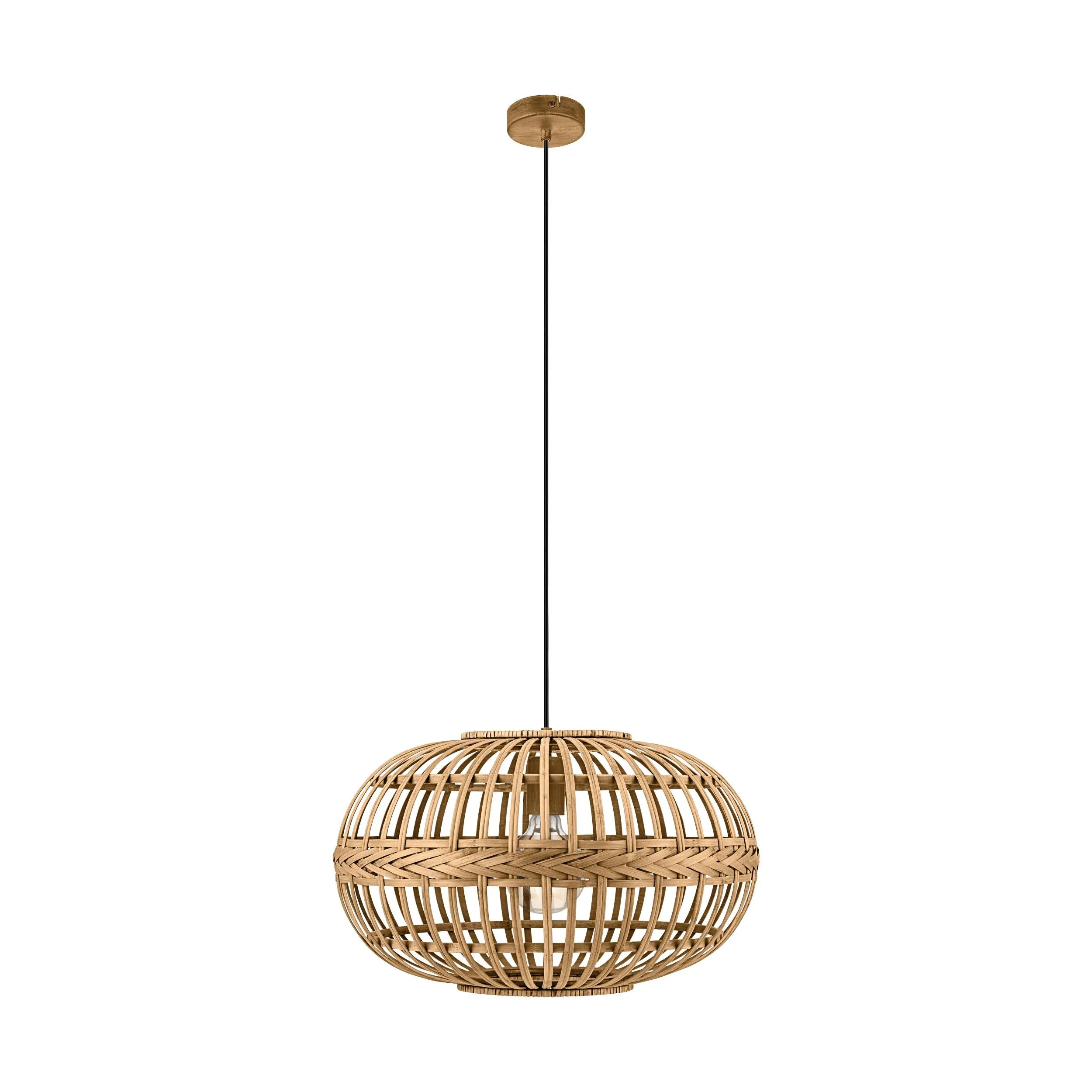 Eglo Lighting AMSFIELD pendant light 380mm in natural cane