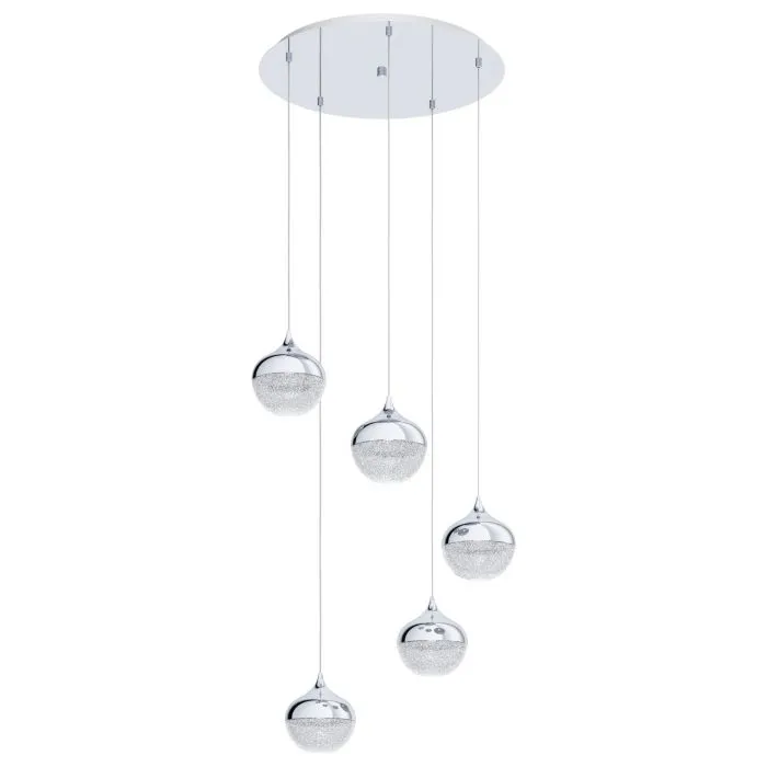 Eglo Lighting Mioglia 1 5x25W E14 Chrome Pendant Light