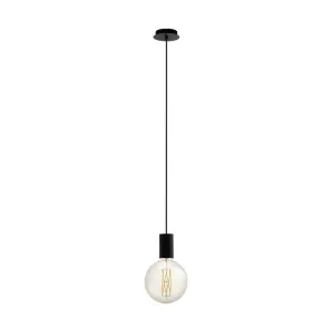 Eglo Lighting Pozueta 40W E27 Black Pendant Light