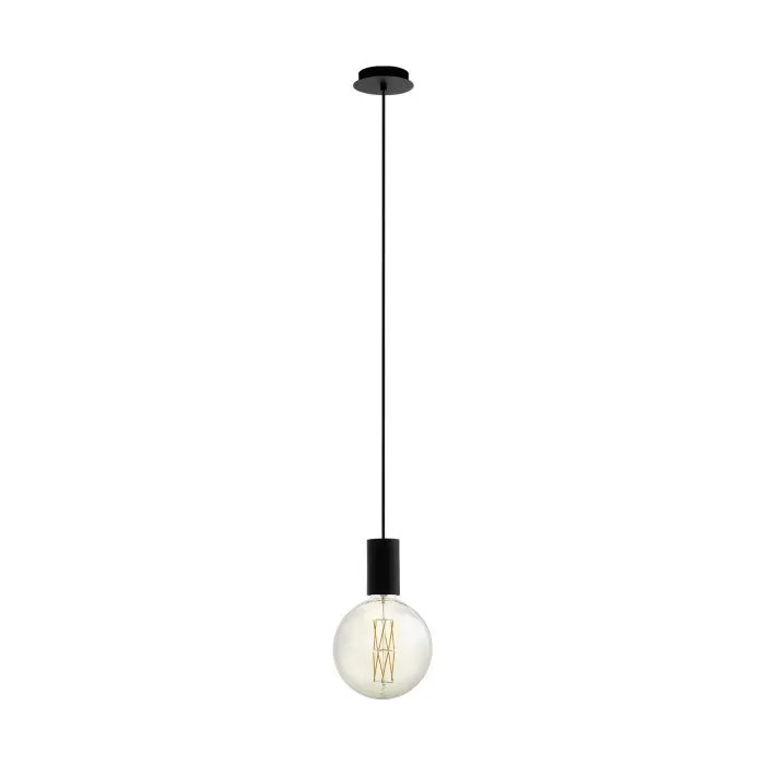Eglo Lighting Pozueta 40W E27 Black Pendant Light
