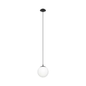 Eglo Lighting Rondo 60W E27 Black/Opal 2M Pendant Light
