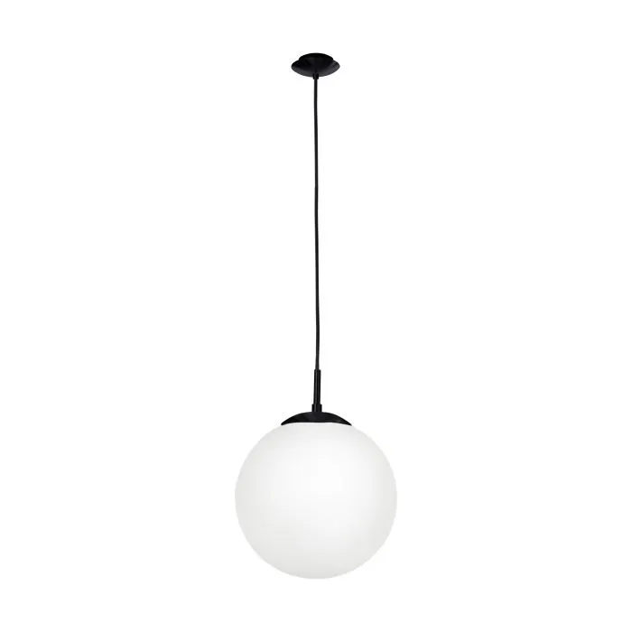 Eglo Lighting Rondo 60W E27 Black/Opal 2M Pendant Light