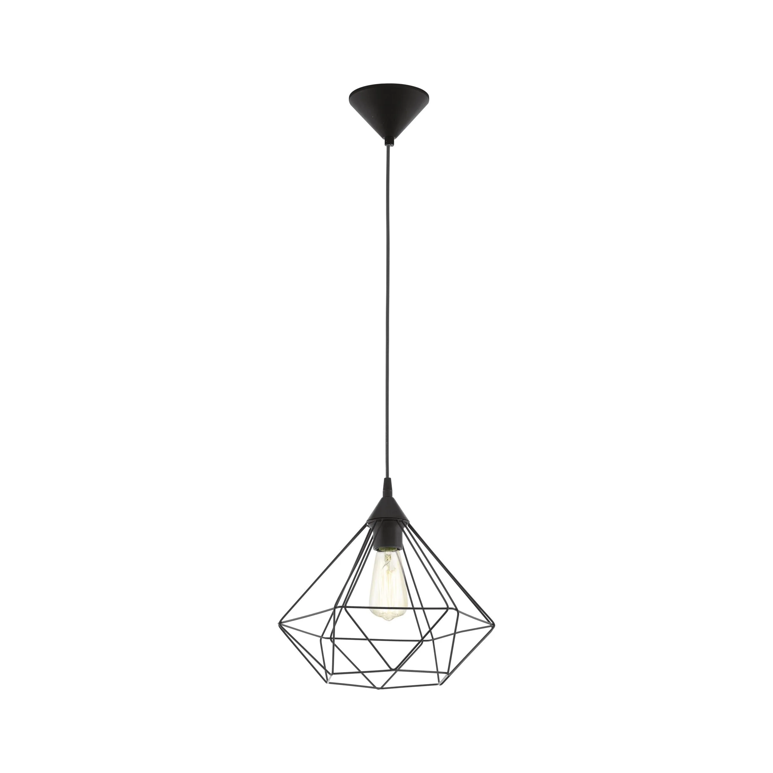 Eglo Lighting TARBES pendant light LED filament globes Black
