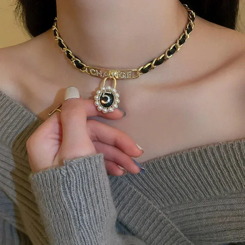 Elegant Pearl Necklaces and Earrings Choker Jewelry Set