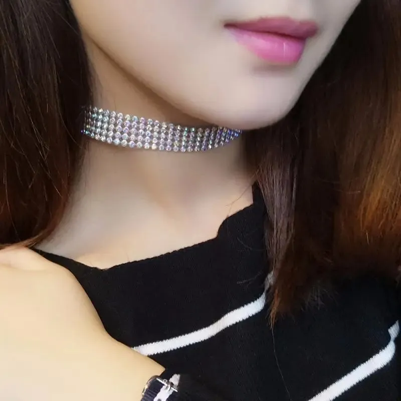 Elegant Rhinestone Choker Necklace