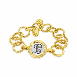 Elegant Trenza Gold Monogram Bracelet