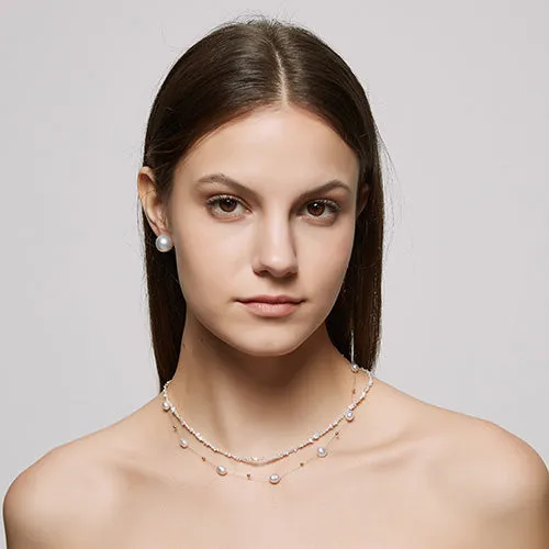 Ethereal Radiance - Australian South Sea Keshi Pearl 18k Necklace