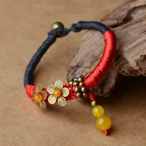 Ethnic Style Red Rope Agate Women Bracelet