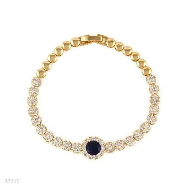 FANCY FLOWER GREEN SOLITAIRE BRACELET
